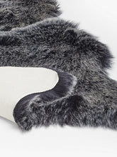 John Lewis ANYDAYFaux Fur Sheepskin Rug, Fox Black