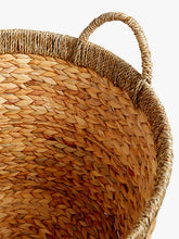 John LewisWater Hyacinth Log Basket with Contrast Trim