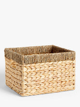 John LewisWater Hyacinth Storage Basket with Contrast Trim