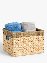 John LewisWater Hyacinth Storage Basket with Contrast Trim