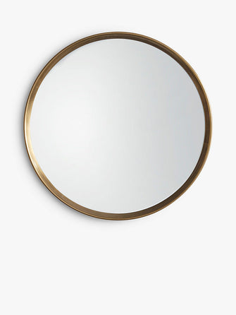 Gallery Direct Ridge Round Wall Mirror, 95cm, Gold