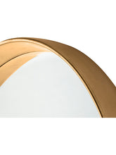 Gallery Direct Ridge Round Wall Mirror, 95cm, Gold