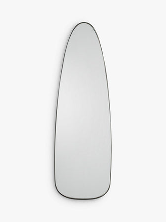 Gallery Direct Rounded Triangle Metal Wall Mirror, 155 x 50cm, Pewter