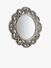 Gallery Direct Decorative Leaf Motif Round Wall Mirror, 92.5cm, Antique Silver