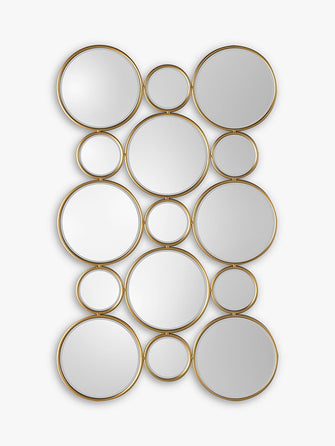 Gallery Direct Circles Wall Mirror, 91 x 56cm, Gold