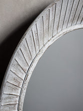 Gallery Direct Round Distressed Metal Wall Mirror, 81cm, White