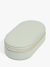 Stackers Oval Travel Jewellery Case, Sage Green