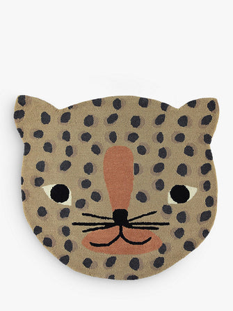 OYOY MINI Leopard Rug, Brown, L84 x W94cm