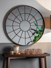 Gallery Direct Battersea Large Round Metal Frame Mirror, 105cm, Bronze