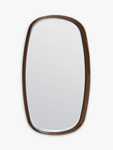 Gallery Direct Keaton Oval Wood Frame Wall Mirror, 90 x 55cm, Walnut