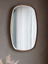 Gallery Direct Keaton Oval Wood Frame Wall Mirror, 90 x 55cm, Walnut