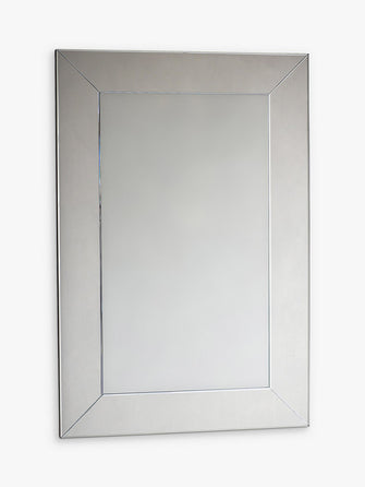 Gallery Direct Navona Rex Rectangular Glass Frame Mirror, 90 x 60cm, Clear