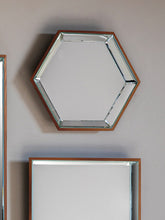 Gallery Direct Pacific Hexagonal Wood Frame Mirrors, 35 x 30.5cm, Set of 6, Bronze/Clear