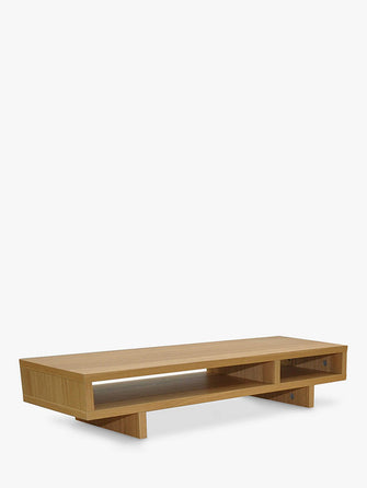 John LewisAbacus Monitor Stand and Desk Storage Station, Natural, FSC Certified (Oak Veneer)