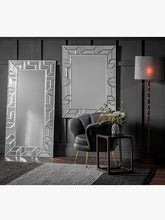 Gallery Direct Verbier Rectangular Geometric Frame Wall Mirror, 118 x 89cm, Silver