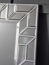 Gallery Direct Verbier Rectangular Geometric Frame Wall Mirror, 118 x 89cm, Silver