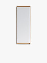 Gallery Direct Comet Long Rectangular Wood Frame Wall Mirror, 142.5 x 53cm, Natural