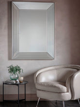 Gallery Direct Ferrara Rectangular Bevelled Glass Frame Wall Mirror, 121 x 90.5cm, Silver