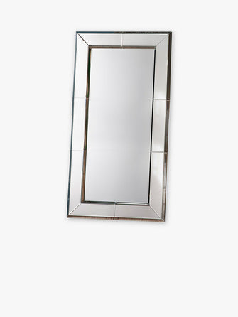 Gallery Direct Vienna Rectangular Bevelled Glass Frame Leaner / Wall Mirror, 140 x 80cm, Clear