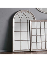 Gallery Direct Seaforth Arched Window Wall Mirror, 140 x 80cm, Silver