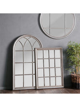 Gallery Direct Seaforth Arched Window Wall Mirror, 140 x 80cm, Silver