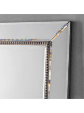 Gallery Direct Regent Rectangular Beaded Glass Frame Wall Mirror, 120 x 95cm, Clear