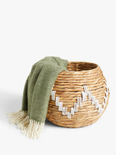 John LewisWater Hyacinth & White Weave Basket