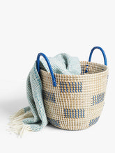 John LewisSeagrass Basket with Handles, Natural / Blue