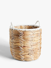 John LewisWater Hyacinth and White Rope Basket