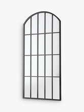 John LewisModern Arch Window Metal Frame Indoor/Outdoor Wall Mirror, 139 x 64cm, Black