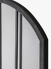 John LewisModern Arch Window Metal Frame Indoor/Outdoor Wall Mirror, 139 x 64cm, Black