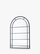 John LewisModern Arch Window Metal Frame Indoor/Outdoor Wall Mirror, 135 x 90cm, Black