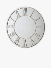 John LewisRoman Numeral Clock Style Metal Frame Indoor/Outdoor Wall Mirror, 85cm, White