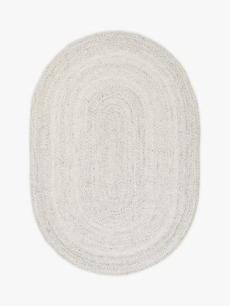 John LewisIndoor & Outdoor Braided Oval Rug, Marl Grey, L240 x W170 cm