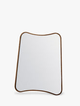 Kurva Curved Metal Corners Rectangular Wall Mirror, 81 x 61cm, Gold