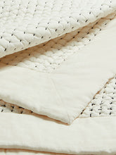 Mother of Pearl Abstract Spot Organic Cotton Throw, Ivory