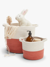 John Lewis ANYDAYCotton Rope Storage Baskets, Set of 2, Orange