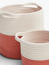 John Lewis ANYDAYCotton Rope Storage Baskets, Set of 2, Orange