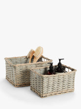 John Lewis ANYDAYWillow Storage Baskets, Set of 2, Natural / Grey