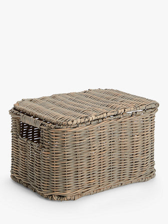 John LewisRattan Storage Box, Grey, Small