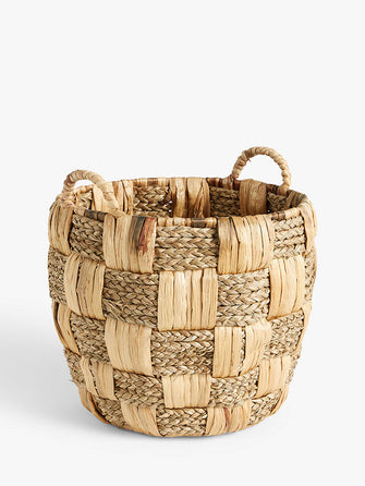 John LewisSeagrass & Water Hyacinth Check Storage Basket