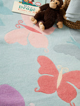 little home at John Lewis Butterflies Children's Rug, Multi, L170 x W110cm