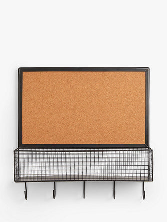 John Lewis ANYDAYANYDAY Metal Cork Board Shelf Coat Rack