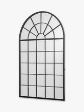 John LewisMetal Frame Arched Wall Mirror, 160 x 100cm, Black