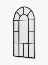 John LewisMetal Frame Arched Wall Mirror, 150 x 79cm, Black