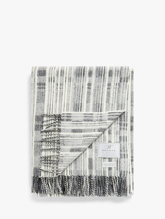 Bronte by Moon Multi Stripe Throw, Mono