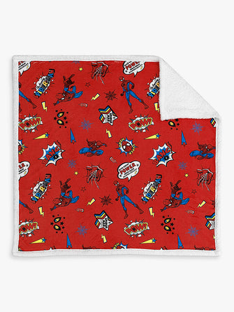 Disney Marvel Spiderman Sherpa Fleece Throw