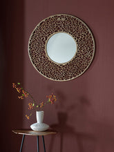 Verdant Round Cut-Out Metal Frame Wall Mirror, 80cm, Gold