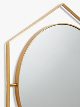 John Lewis + Swoon Beauvoir Hexagon Metal Frame Wall Mirror, 75 x 65cm, Gold