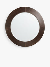 John Lewis+ Swoon Franklin Round Wood Wall Mirror, 75cm, Natural/Gold